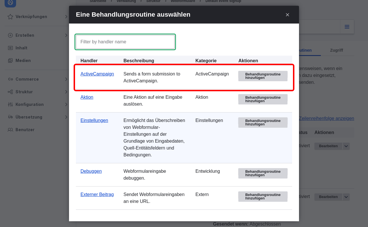 ActiveCampaignHandler Add