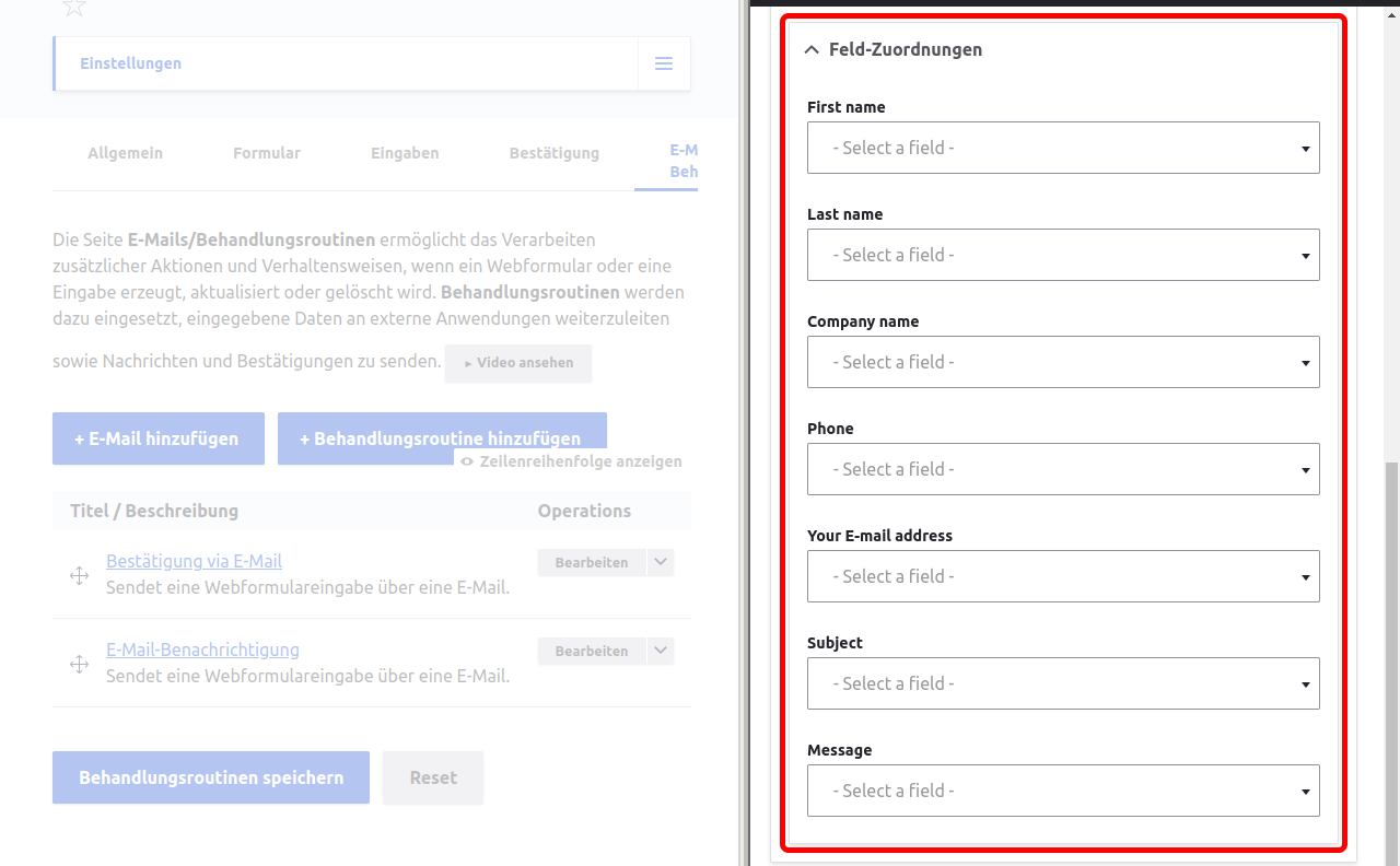 ActiveCampaignHandler mapping