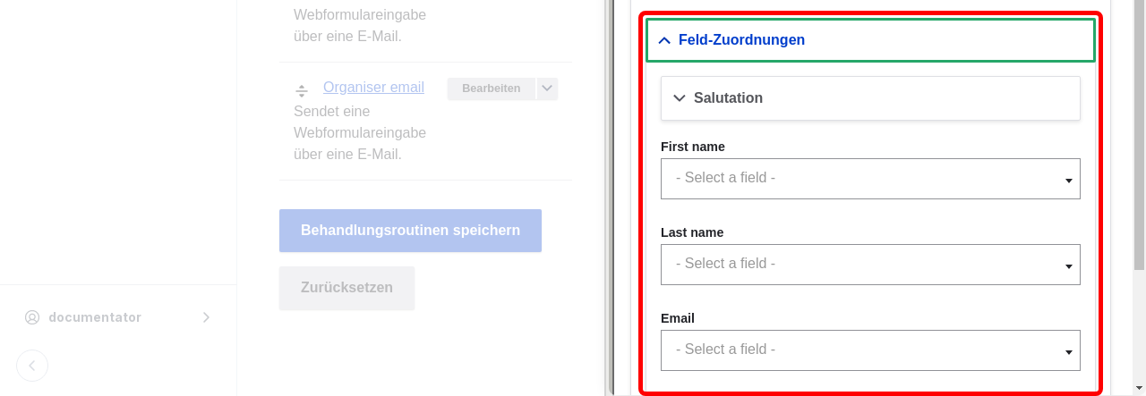 ActiveCampaignHandler mapping