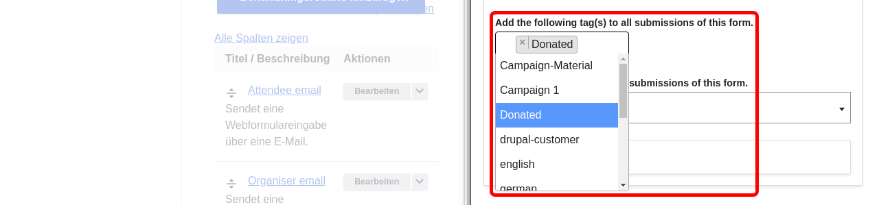 ActiveCampaignHandler tags