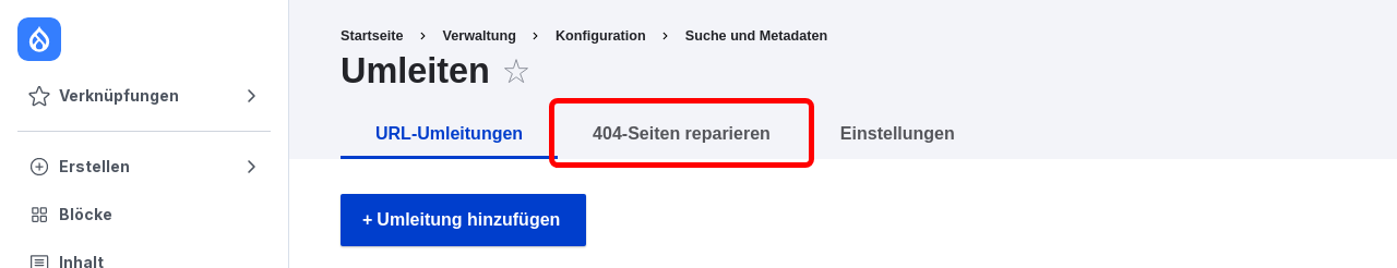 Admin 404Errors Highlighted