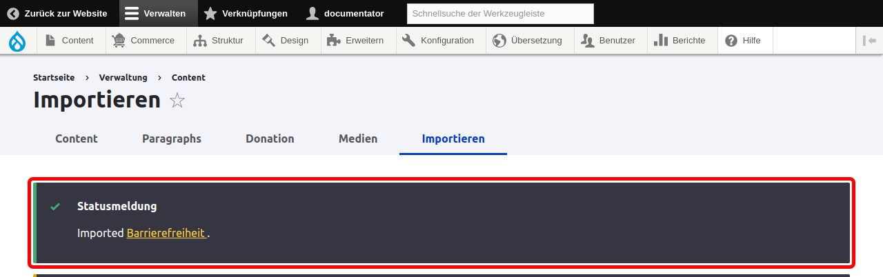 ContentImport RelatedLinks