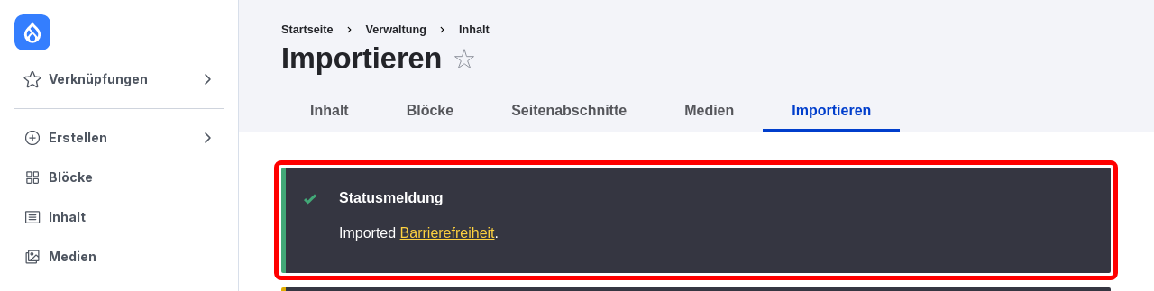 ContentImport RelatedLinks