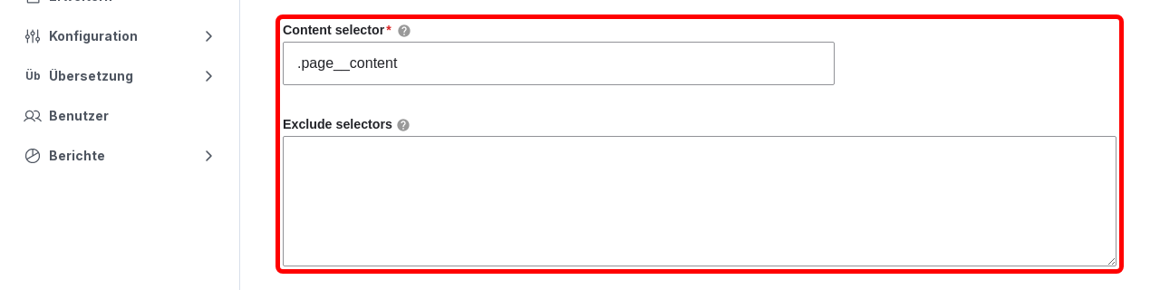 ContentImport Selectors