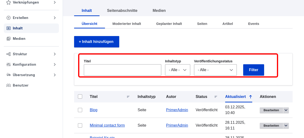 ContentOverview Filters Highlighted