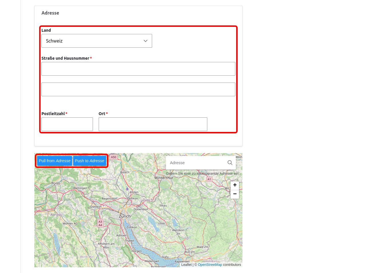 CreateEvent Location highlighted