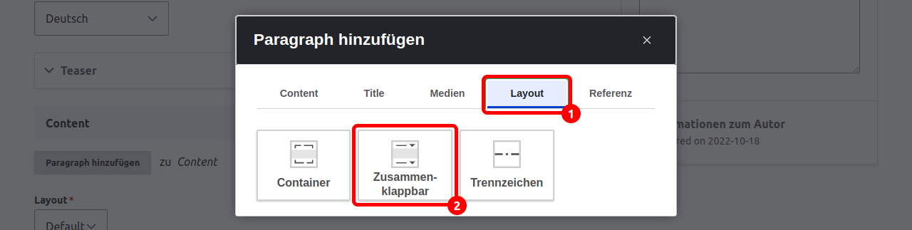 CreateParagraph Collapsible