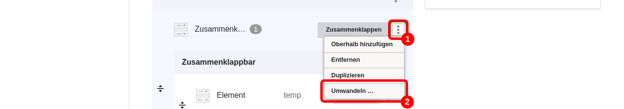 CreateParagraph Collapsible Convert