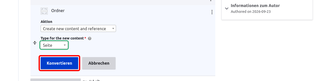 CreateParagraph Container SubmitConvert