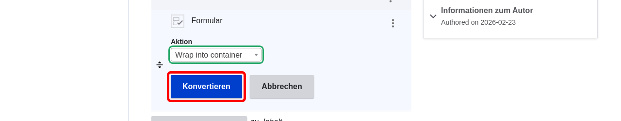 CreateParagraph Form SubmitConvert
