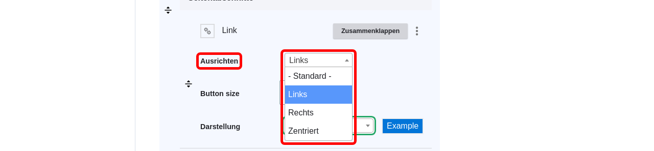 CreateParagraph Link Align