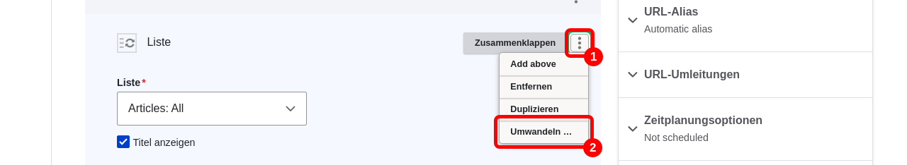 CreateParagraph ListArticle Convert