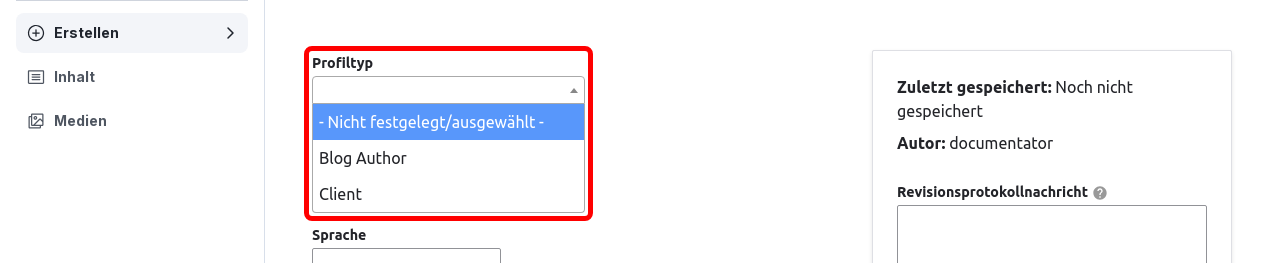 CreateProfile ProfileType