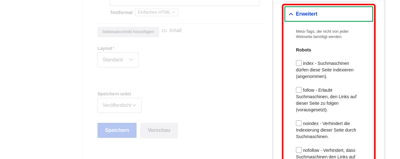 DescribeMetaTags AdvancedTags highlighted