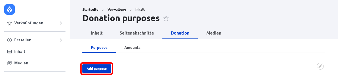 Donation AddPurpose