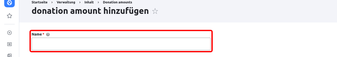 Donation Amount Name