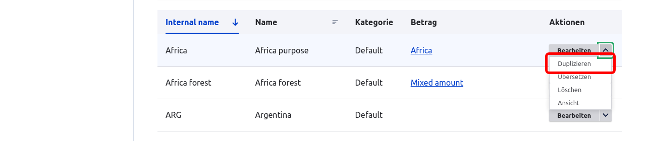 Donation DuplicatePurpose