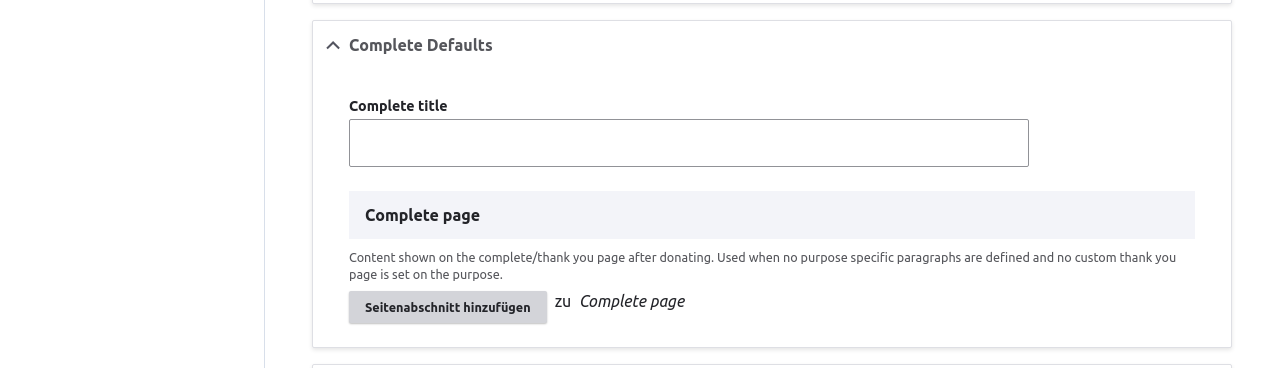 Donation PurposeCat Complete