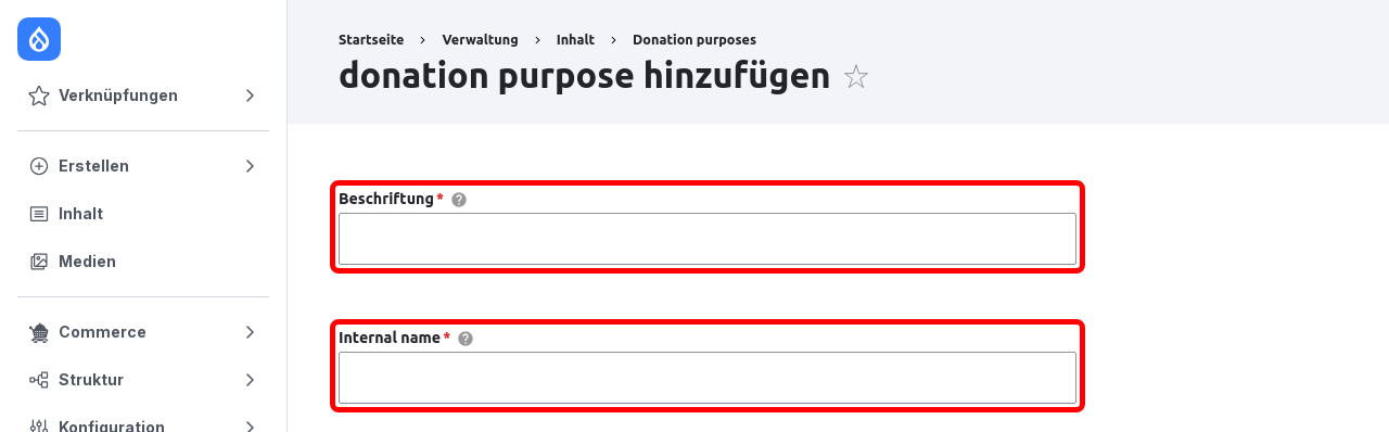 Donation Purpose Names