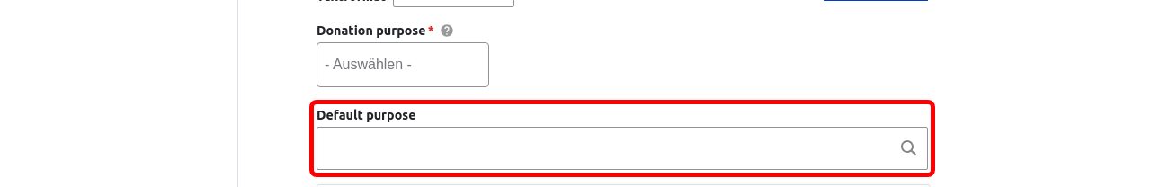 Donation Widget DefaultPurpose