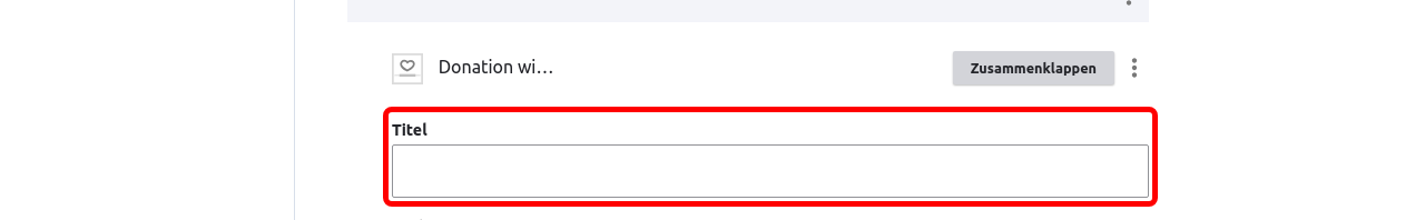 Donation Widget Title