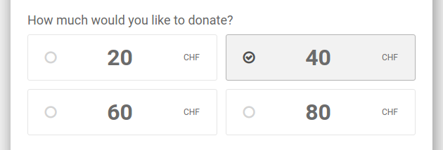 DonationWidget Amounts