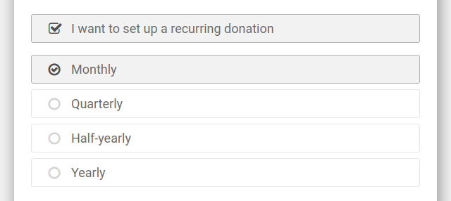 DonationWidget Intervals