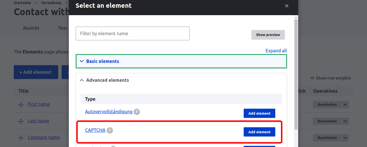 Forms AddCaptcha Highlighted