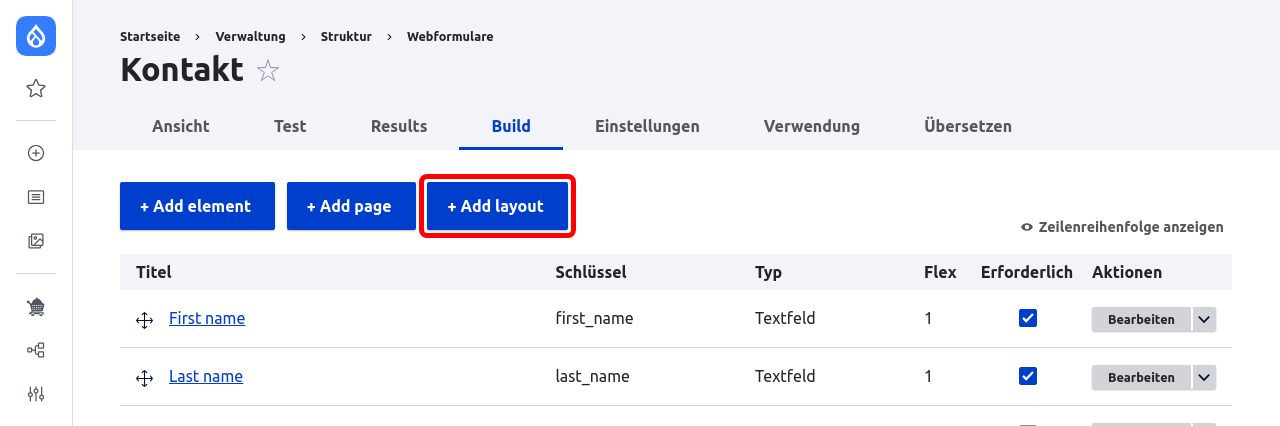 Forms AddLayout