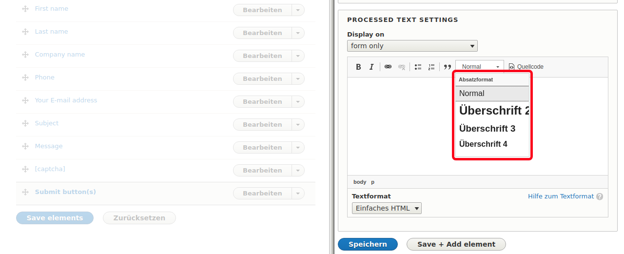 Forms AdvHTMLHeading