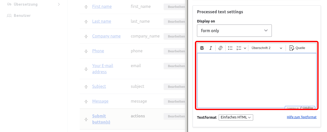 Forms AdvHTMLText