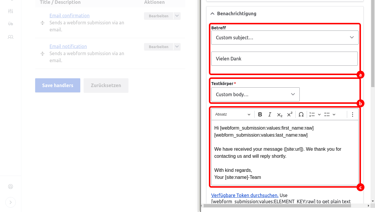 Forms EmailConfirmationContent