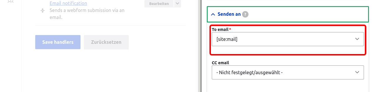 Forms EmailNotificationTo Highlighted