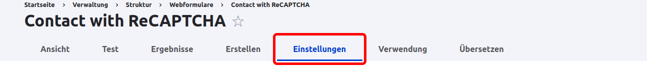 Forms SettingsTab