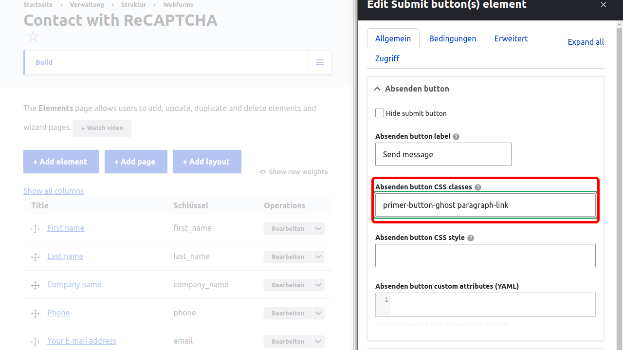 Forms SubmitClass Highlighted