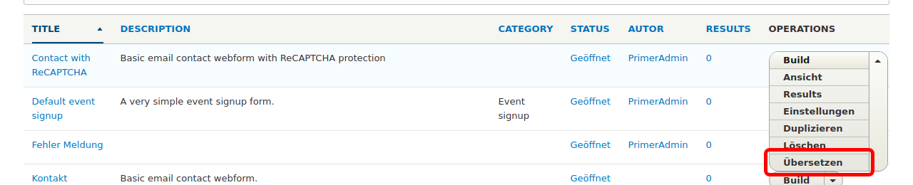 Forms TranslateAction Highlighted