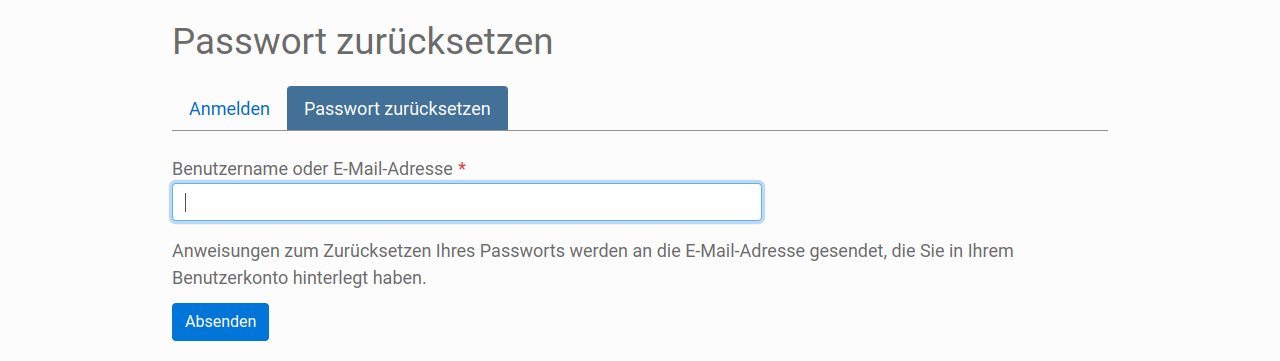 Login ResetPasswordForm