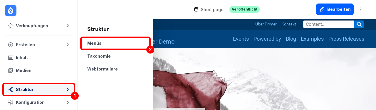 Menu AdminMenu Highlighted