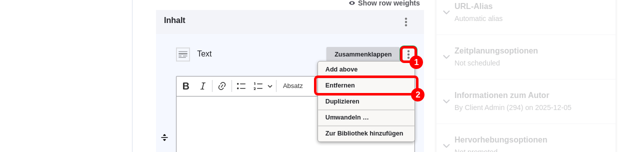 ParagraphGeneral Remove