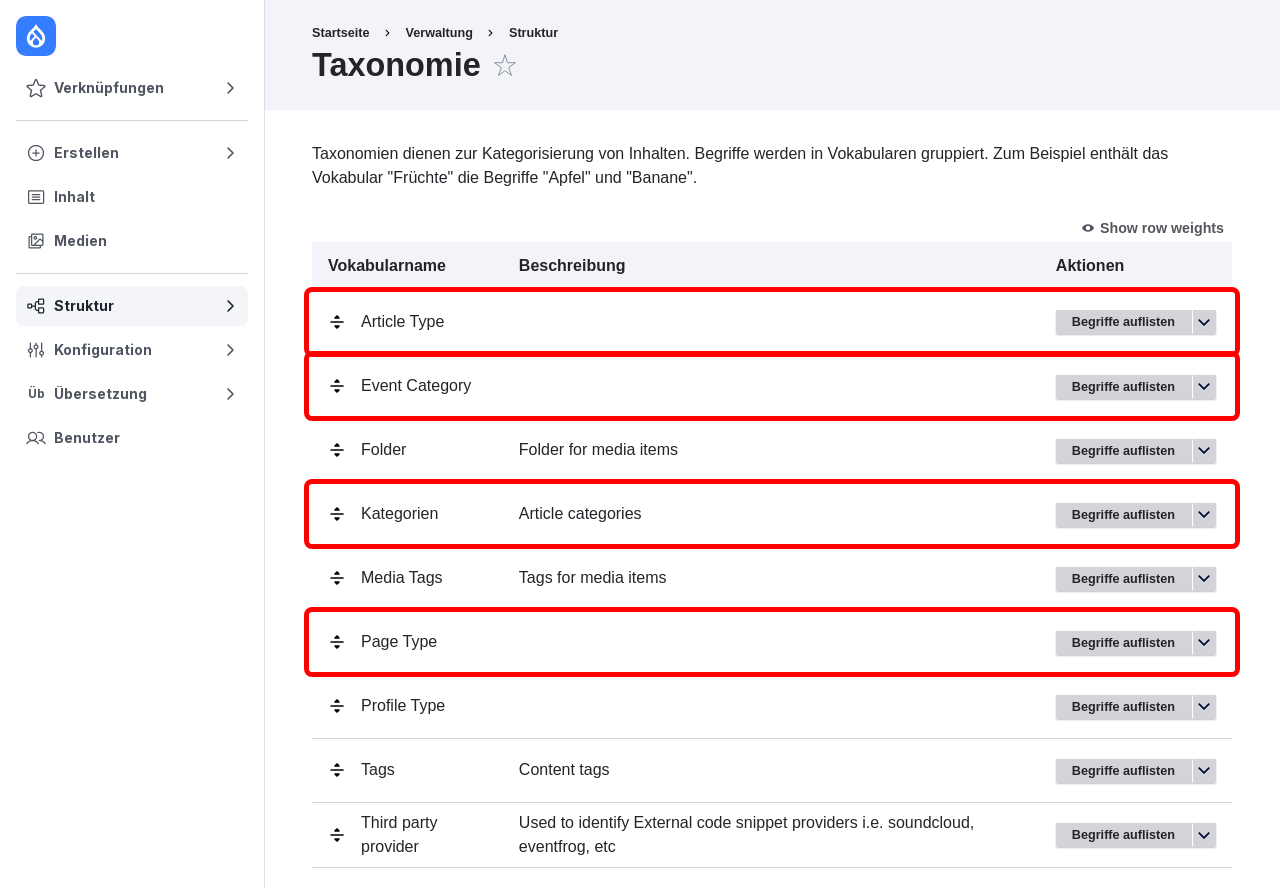 Sidebar Taxonomies