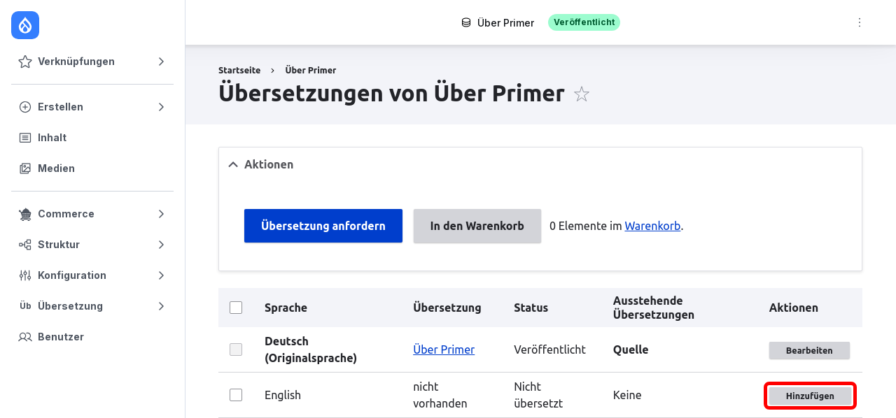 Translation CreateTranslation Highlighted