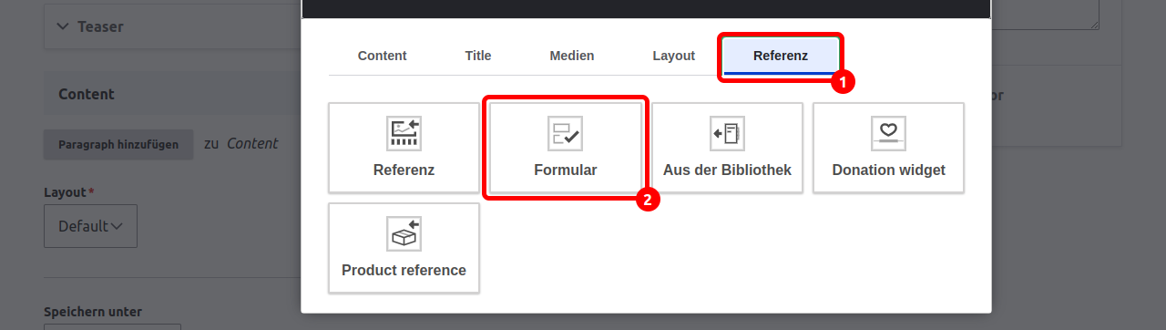 Type Form AddForm highlighted