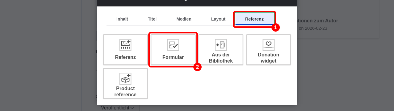 Type Form AddForm highlighted