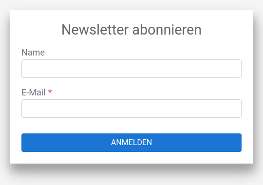 Webform NewsletterMini