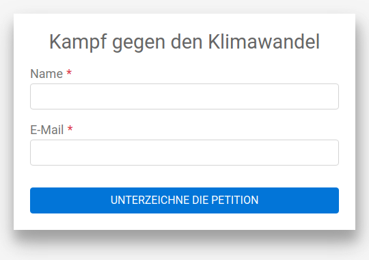 Webform Petition