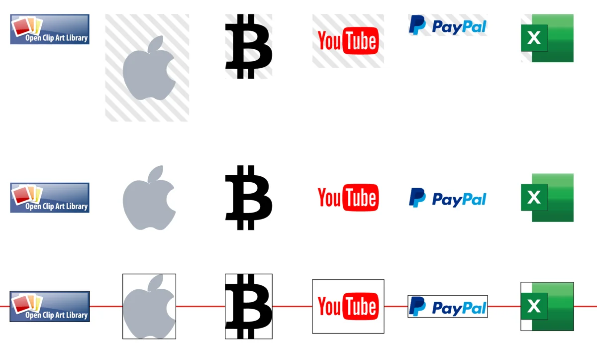 Logo Layout verschiedene Seitenverhältnisse