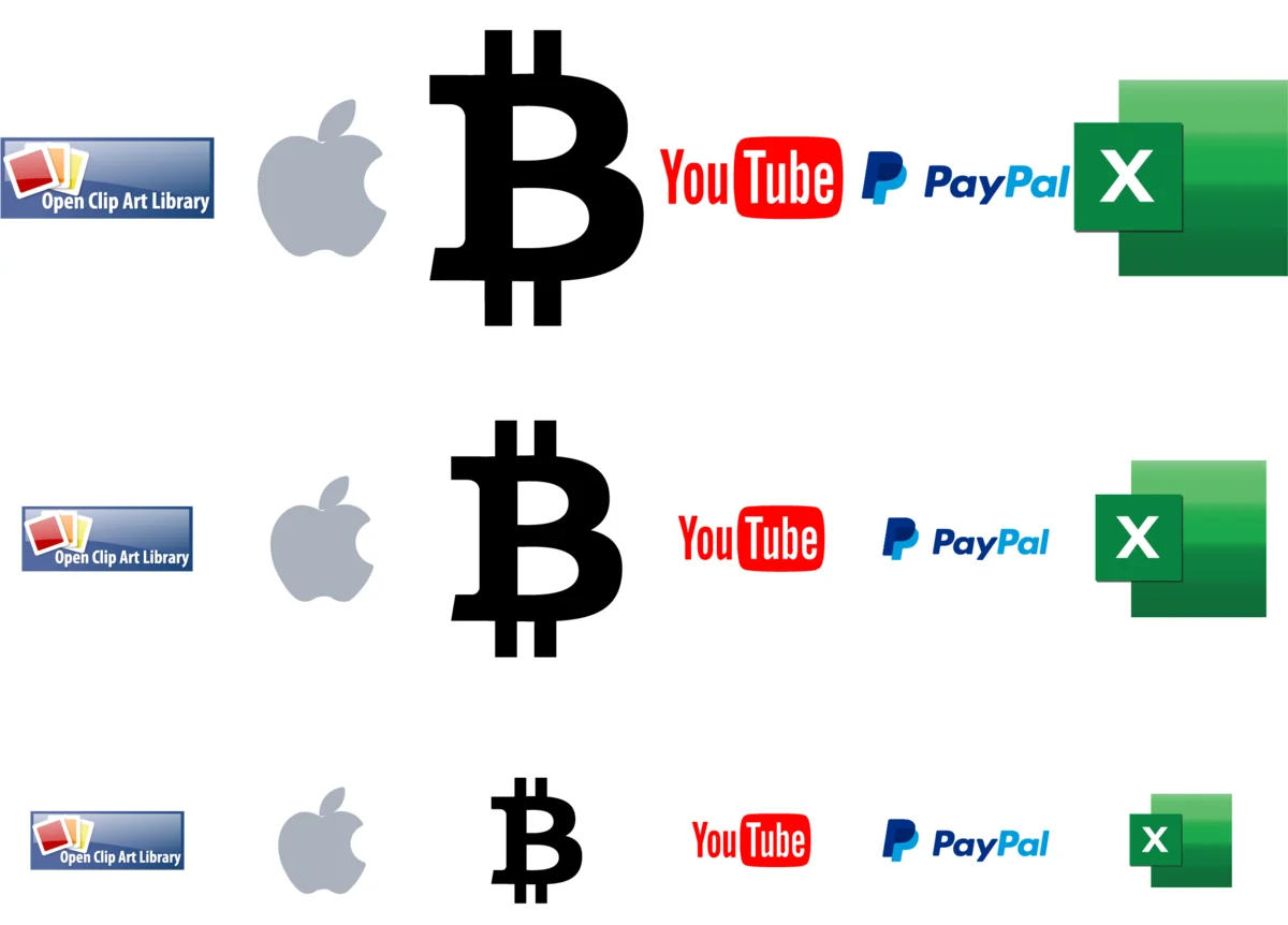Logo Layout verschiedene Skalierungen