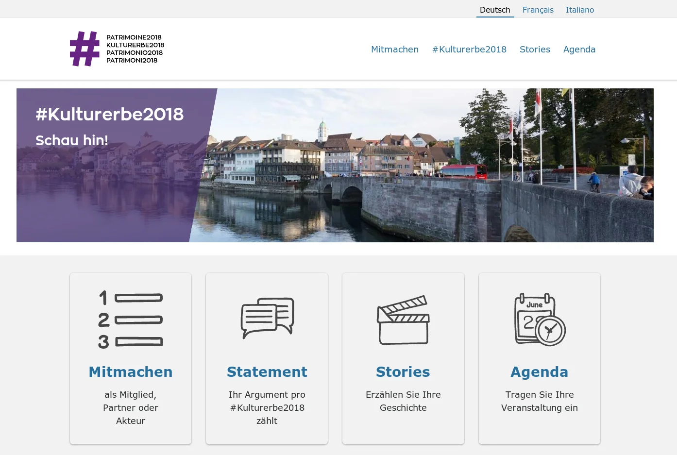 #kulturerbe2018 frontpage