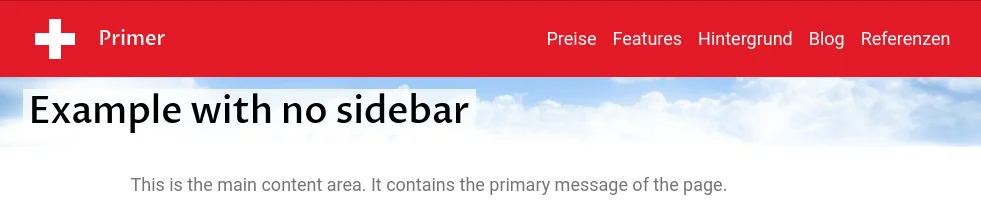 example layout with no sidebar